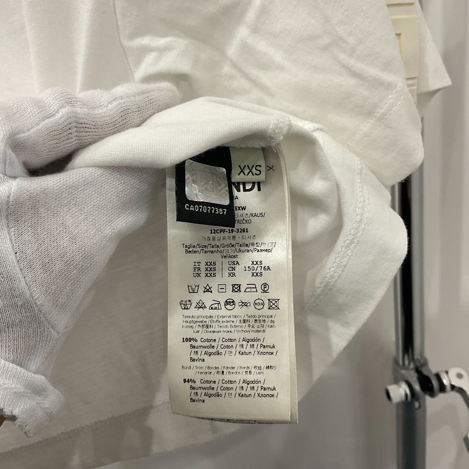  フェンディ FF ズッカ クロップド丈 Tシャツ XXS 半袖(Tシャツ) Tシャツ カットソー