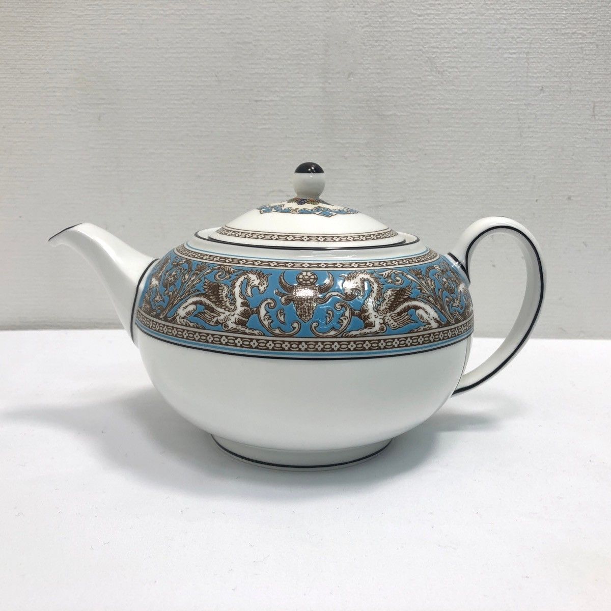 WEDGWOOD ウェッジウッド FLORENTINE TURQUOISE フロレンティーンターコイズ ティーポット L 黒壺スタンプ
