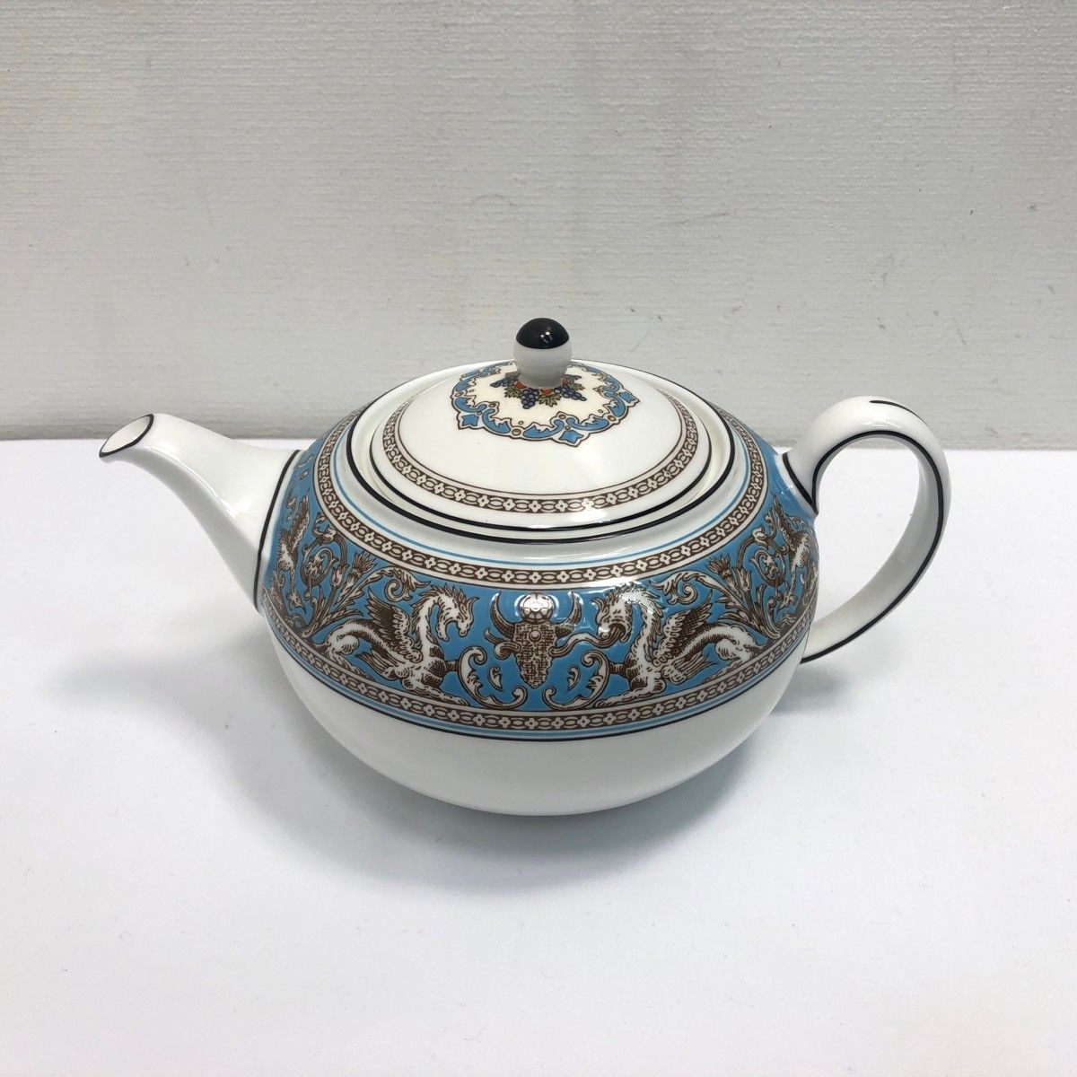 WEDGWOOD ウェッジウッド FLORENTINE TURQUOISE フロレンティーンターコイズ ティーポット L 黒壺スタンプ