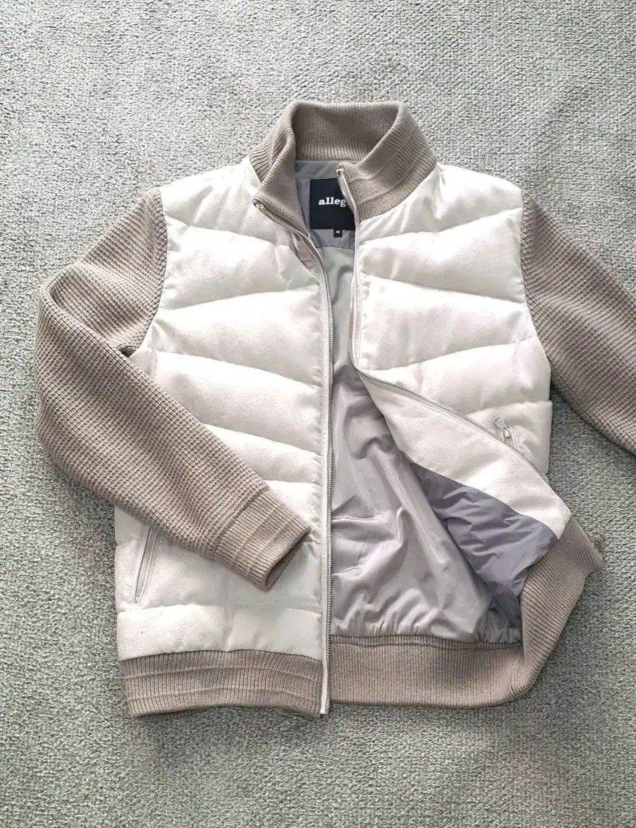 アレグリ グースダウン ニット ジップアップ ジャケット