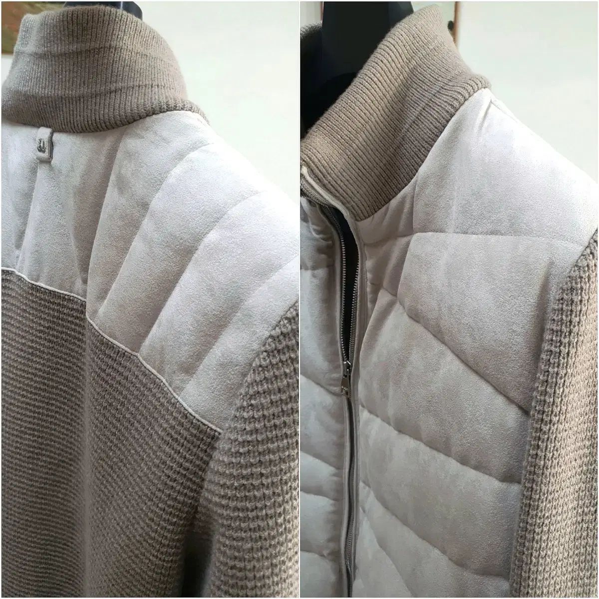 アレグリ グースダウン ニット ジップアップ ジャケット