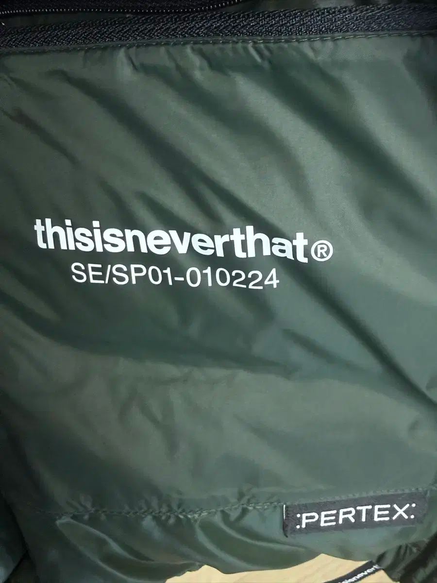 ディスイズネバーザット パーテックス ダウン ショートダウン グリーン 95-100