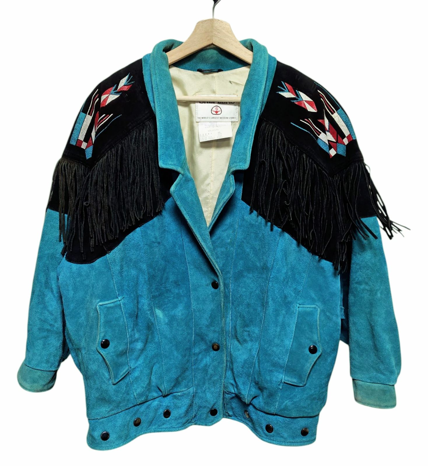 80s Sheplers シェプラーズ レザーフリンジジャケット