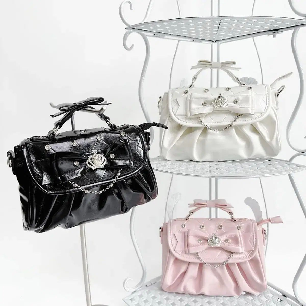 ロリータ レース スワード エレガント ショルダーバッグ ハンドバッグ クロスバック レディース 4COLOR