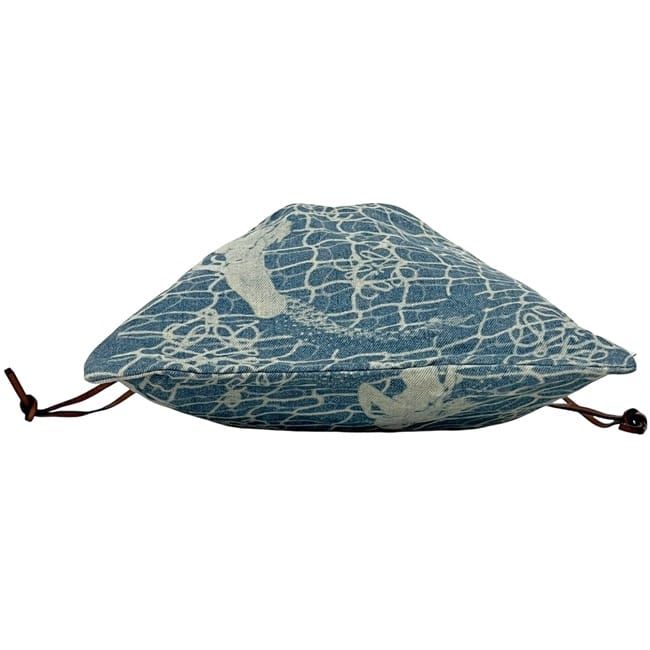 速い船積み! ロエベ 巾着ポーチ ライトブルー パウラズイビザ クラッチバッグ デニム