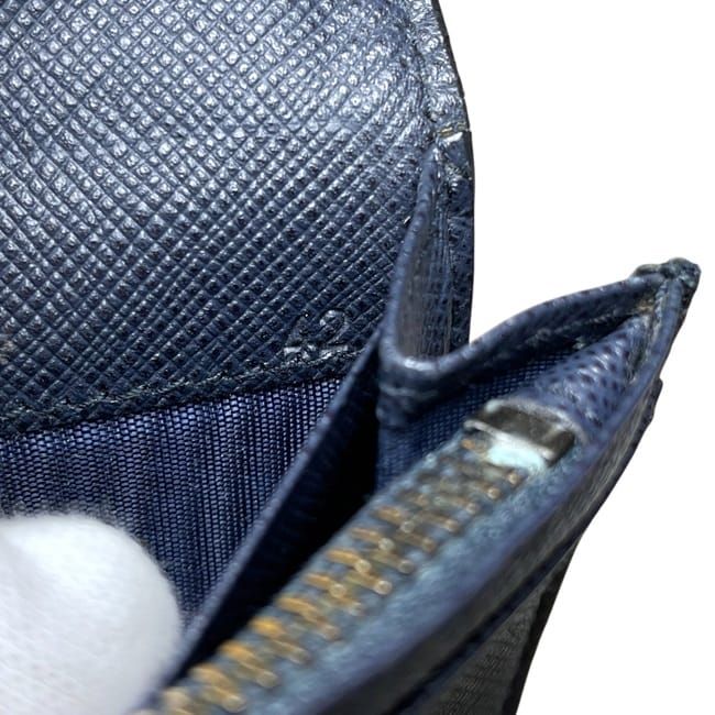 高級美品 二つ折り財布 ネイビー 二つ折り財布(ネイビーブルー） | 二つ折り財布 | YOSHINA