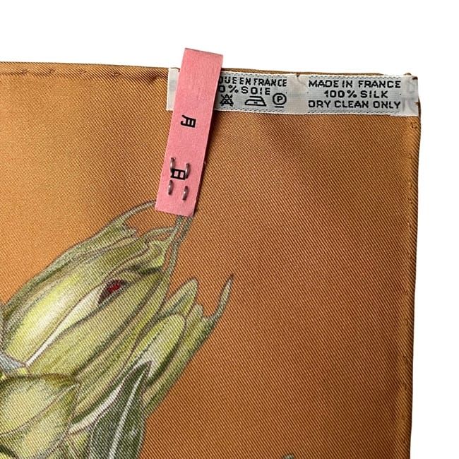  エルメス スカーフ カレ90 オレンジベージュ PASSIFLORES ストール ショール 小物