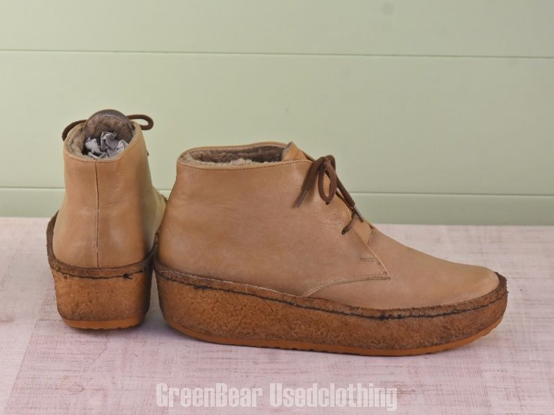 E016 ビンテージ HOCK メンズブーツ ベージュ 8 26cm