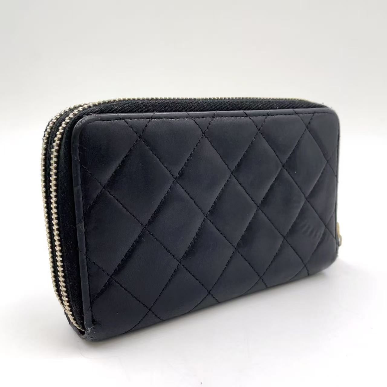 CHANEL マトラッセ ダブルジップウォレット シリアル番号20番台 ラムスキン ブラック 財布 ゴールド