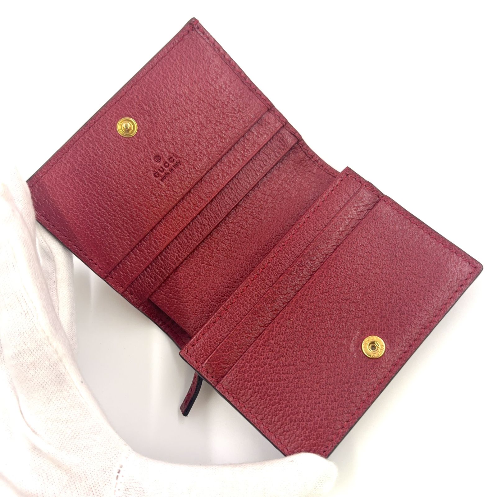 二つ折り レザー×キャンバス×PVC