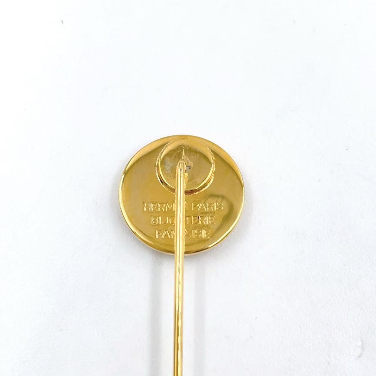 良品　HERMES エルメス　セリエ　ピンブローチ　ゴールド HERMES セリエ GP ゴールド ピンブローチ ゴールド HERMES（エルメス