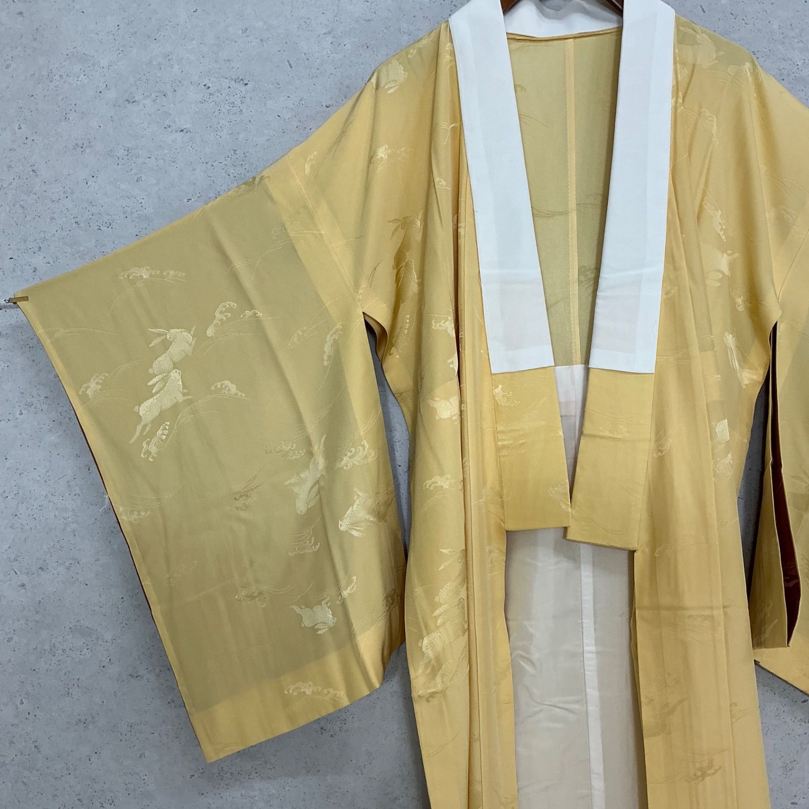 kimono+one◇美品◇長襦袢◇単衣◇正絹◇袖無双◇裄65.5肩丈127◇居敷