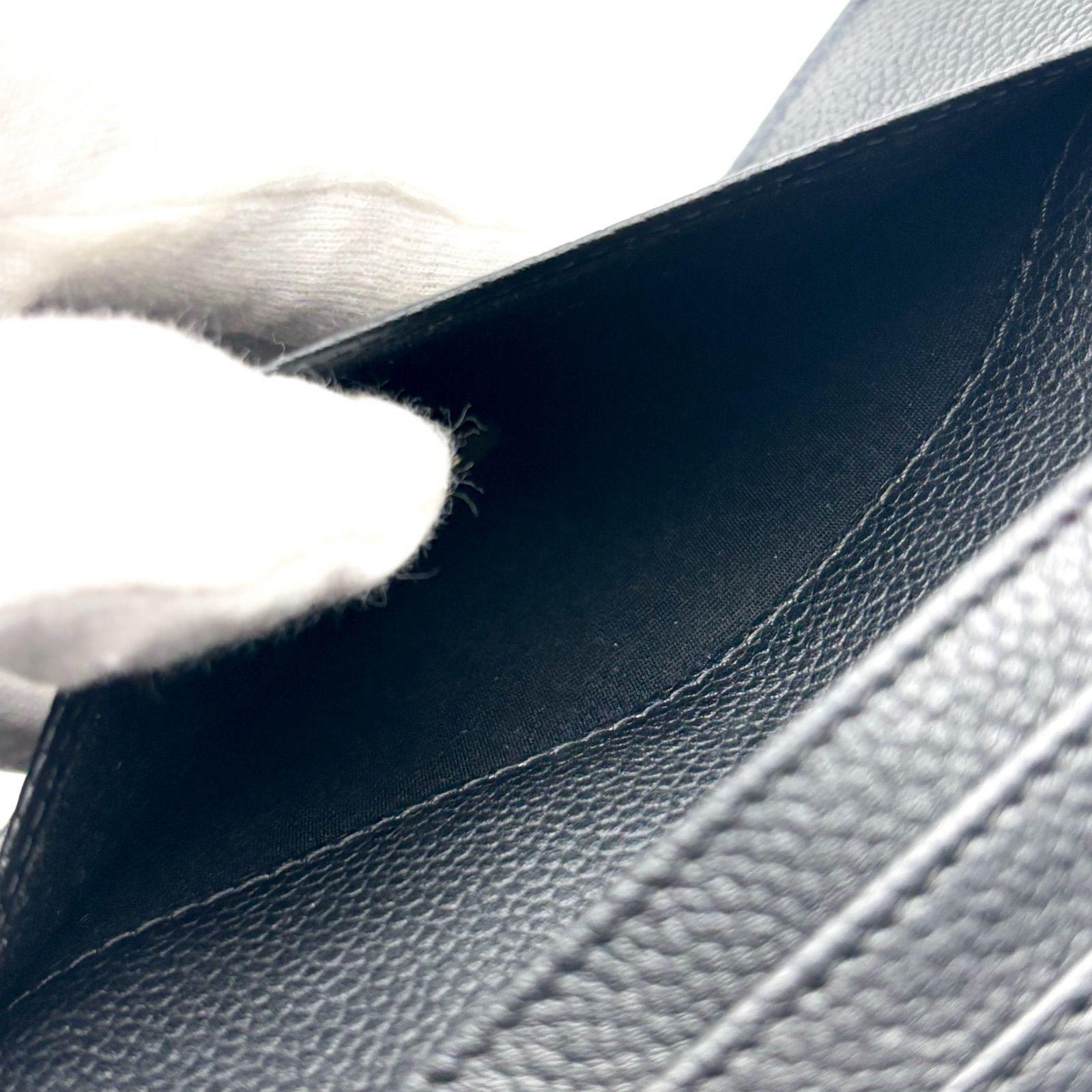  超 シャネル ココステッチ デカココ キャビア 三つ折 三つ折り財布 折り財布