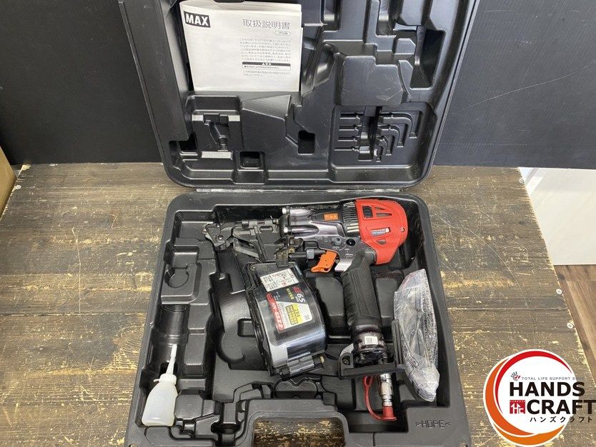  品 MAX マックス HN 65 Z 2 高圧コイルネイラ 釘打機 mm 使用空気圧 1 3 MPa 本体 保護メガネ ケース有 釘打機 エアーツール