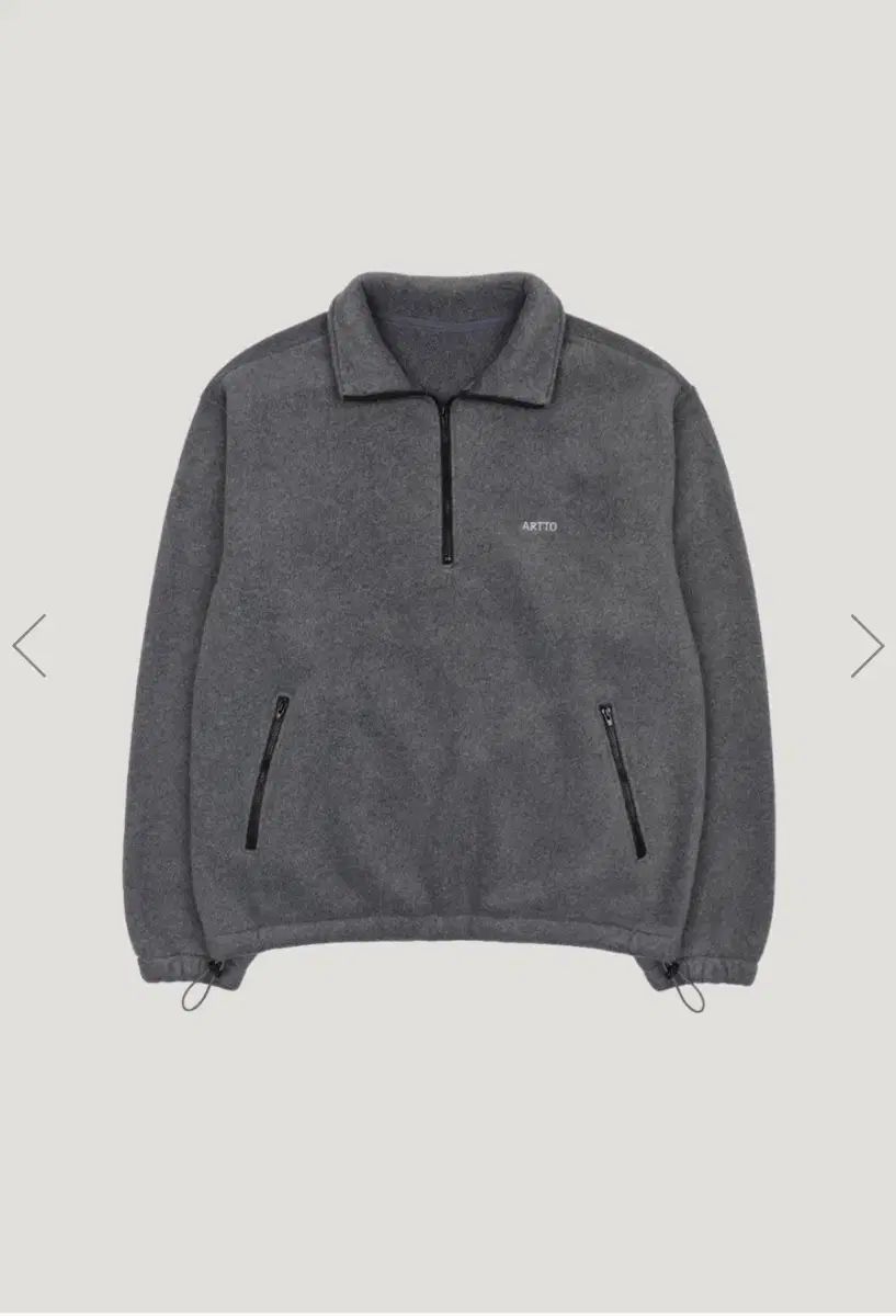 アルト フリース ハーフジップアップ グレー