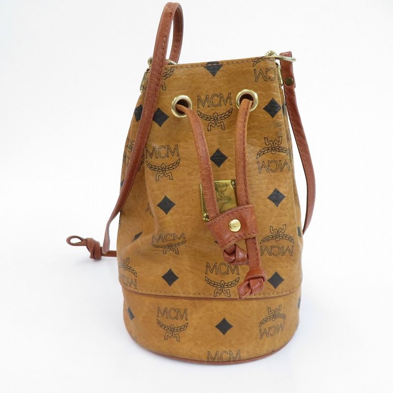 瀬戸大橋店 MCM エム シー エム ショルダーバッグ ヴィセトス 巾着 ミニバッグ - ブラウン 122