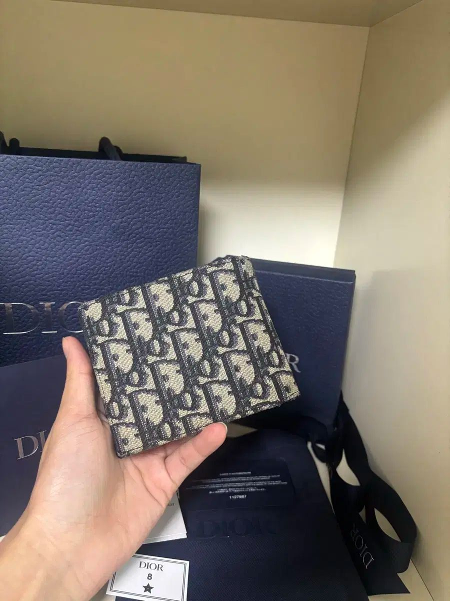 S級 ディオール オブリーク 二つ折り財布 フルセット