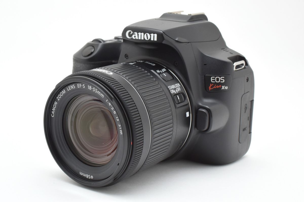 ショット数16000回以下 Canon EOS Kiss X10 EF-S 18-55mm F4-5.6 IS STM 充電器付き AYM4478 520