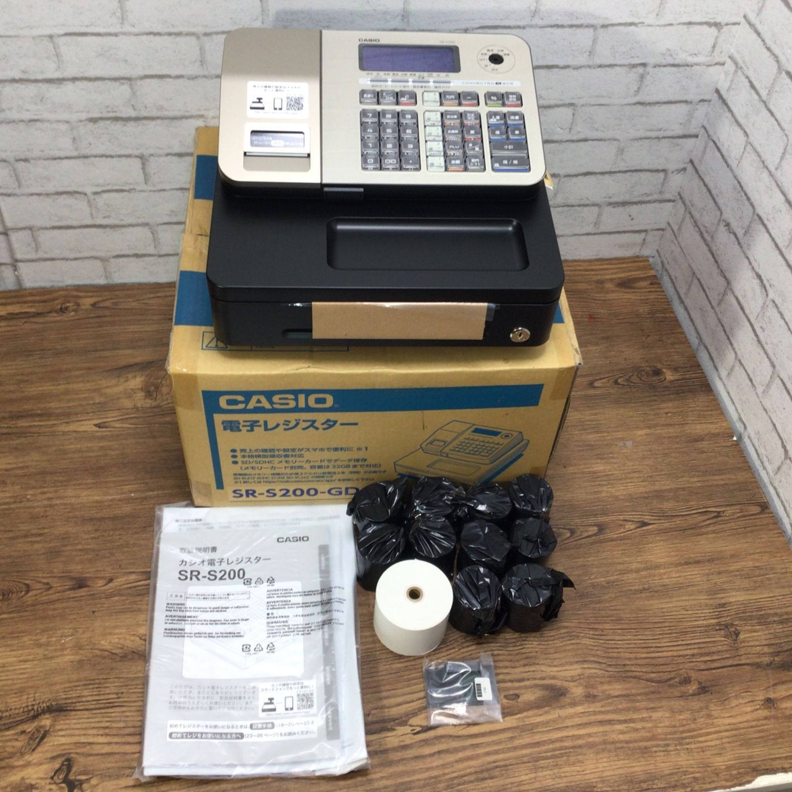11229 CASIO カシオ 電子レジスター SR S 200 GD ゴールド ドロアー