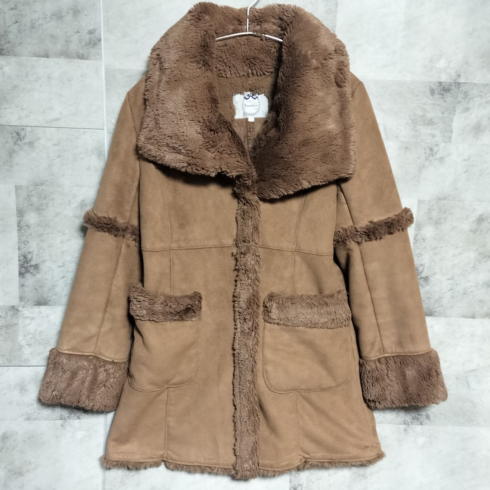 美品】Rirandture フェイクファー ムートン ロングコート Sサイズ 