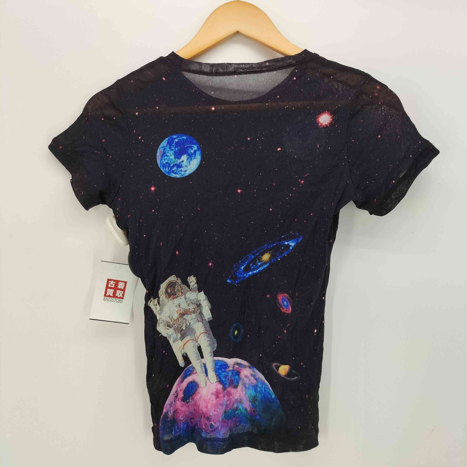 ミー イッセイミヤケ me ISSEY MIYAKE 07AW 宇宙柄 S S クルーネック カットソー レディース 表記無