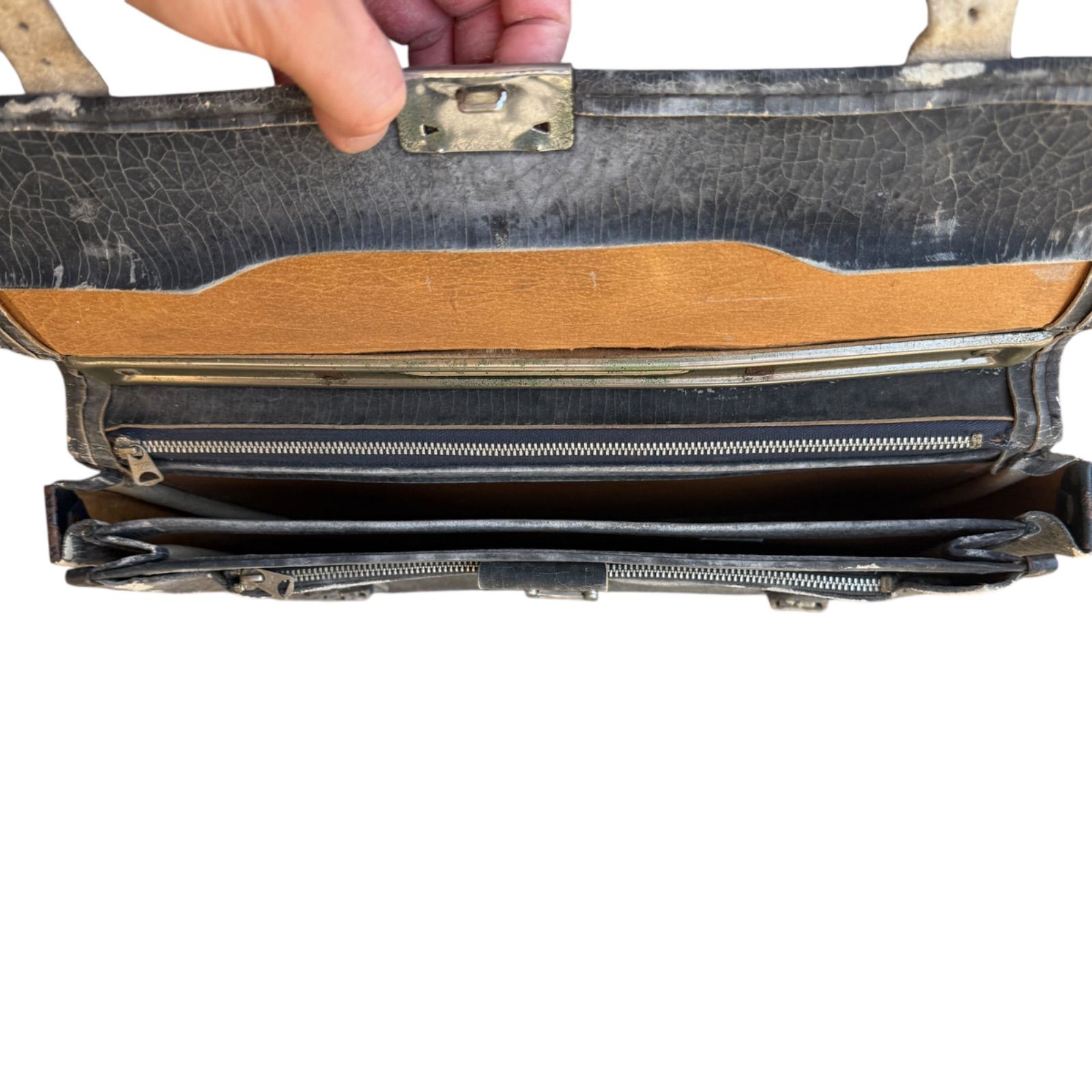 昭和レトロ　ヴィンテージ　カバン　鞄 昭和レトロ】トランクケース 鞄 カバン ブラック 黒 ポケット