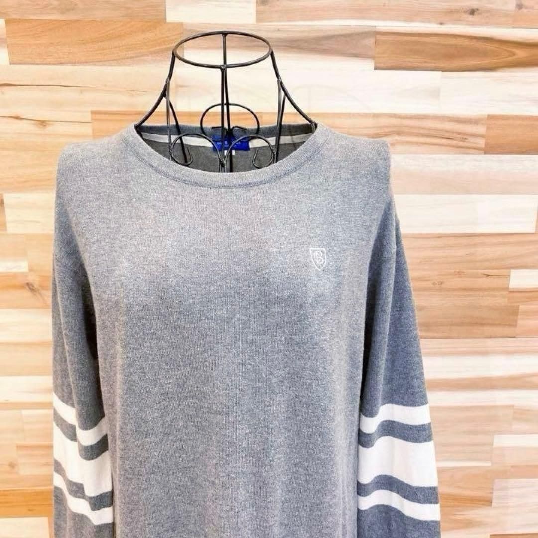 ブルーレーベルクレストブリッジ コットン×ウール ニット ワンピース グレー