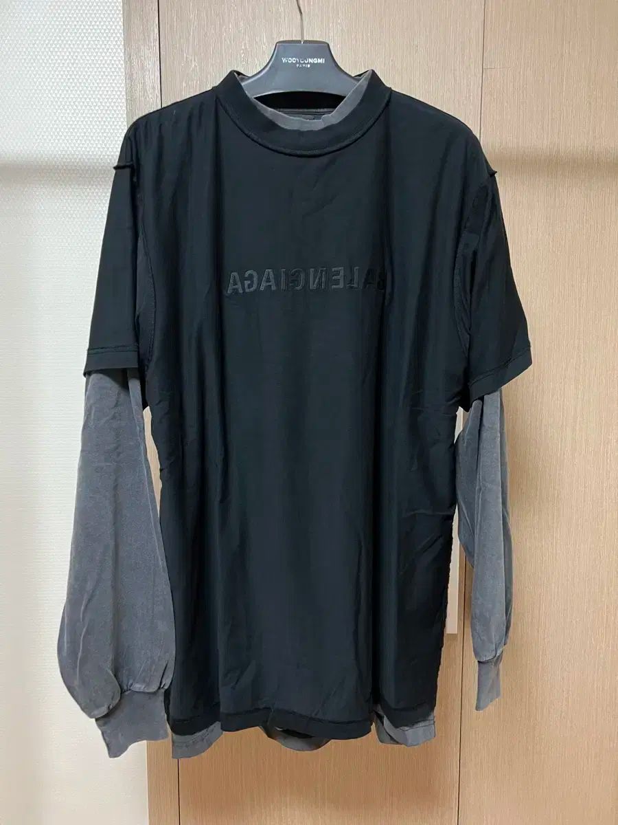 バレンシアガ レイヤード ブラック ロングスリーブ 2size