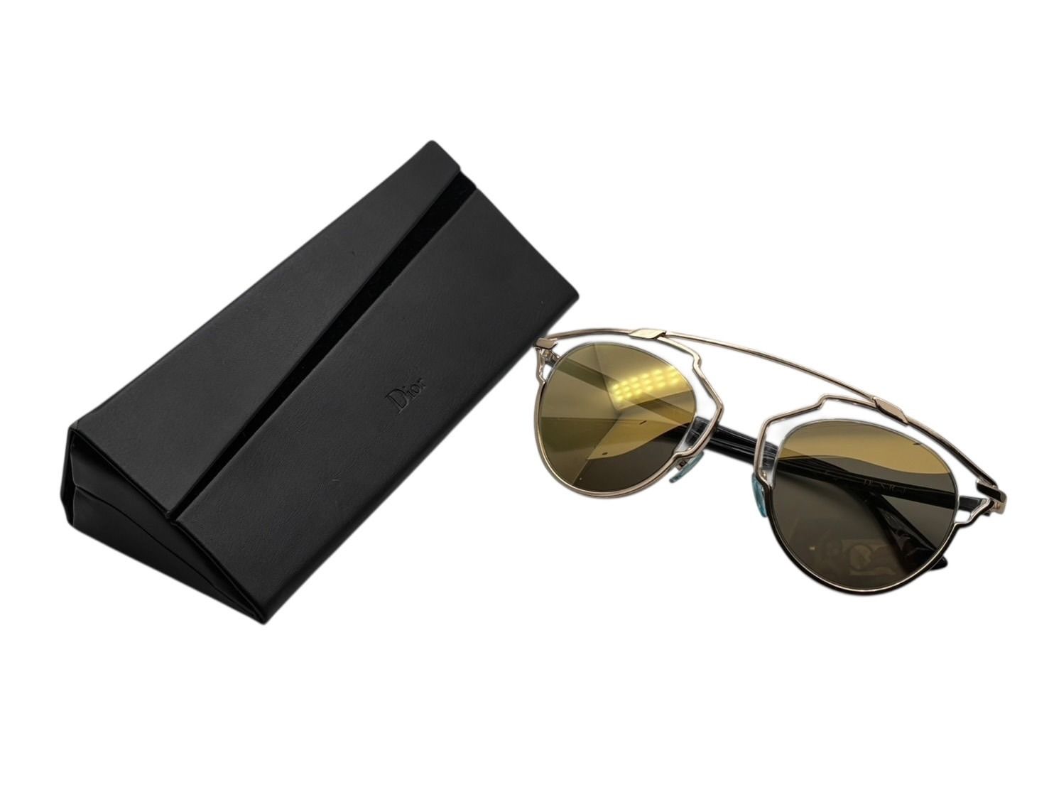 CHRISTIAN DIOR クリスチャンディオール SoReal ソーリアル サングラス U5SK1 ミラーレンズ ゴールド金具 サイズ48◻︎22 4b007580