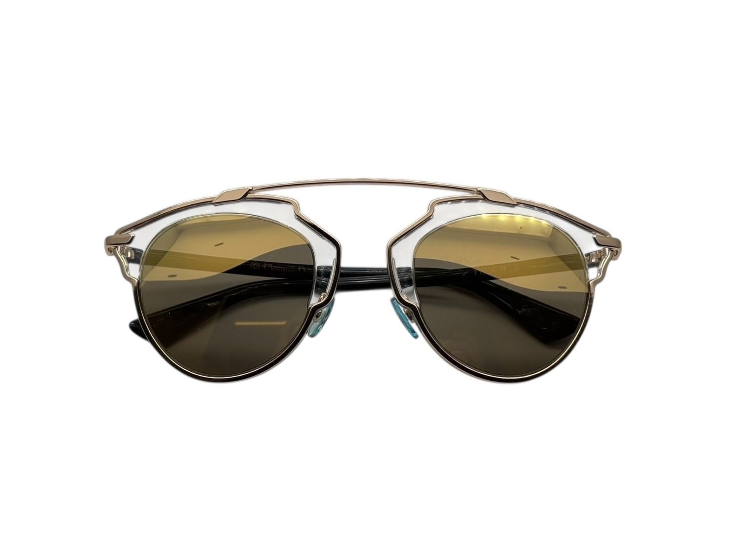 DIOR クリスチャンディオール SoReal ソーリアル サングラス U 5 SK 1 ミラーレンズ ゴールド金具 サイズ48◻︎22 4 b 007580