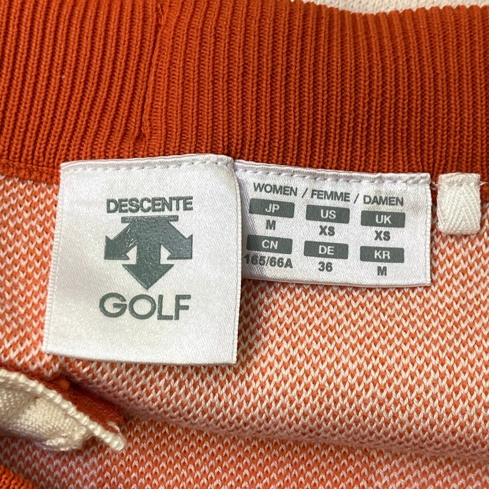  サイズ M GOLF デサントゴルフ ニット フ スカート 総柄 オレンジ系 ゴルフウェア レディース ストスト スカート レディースウェア