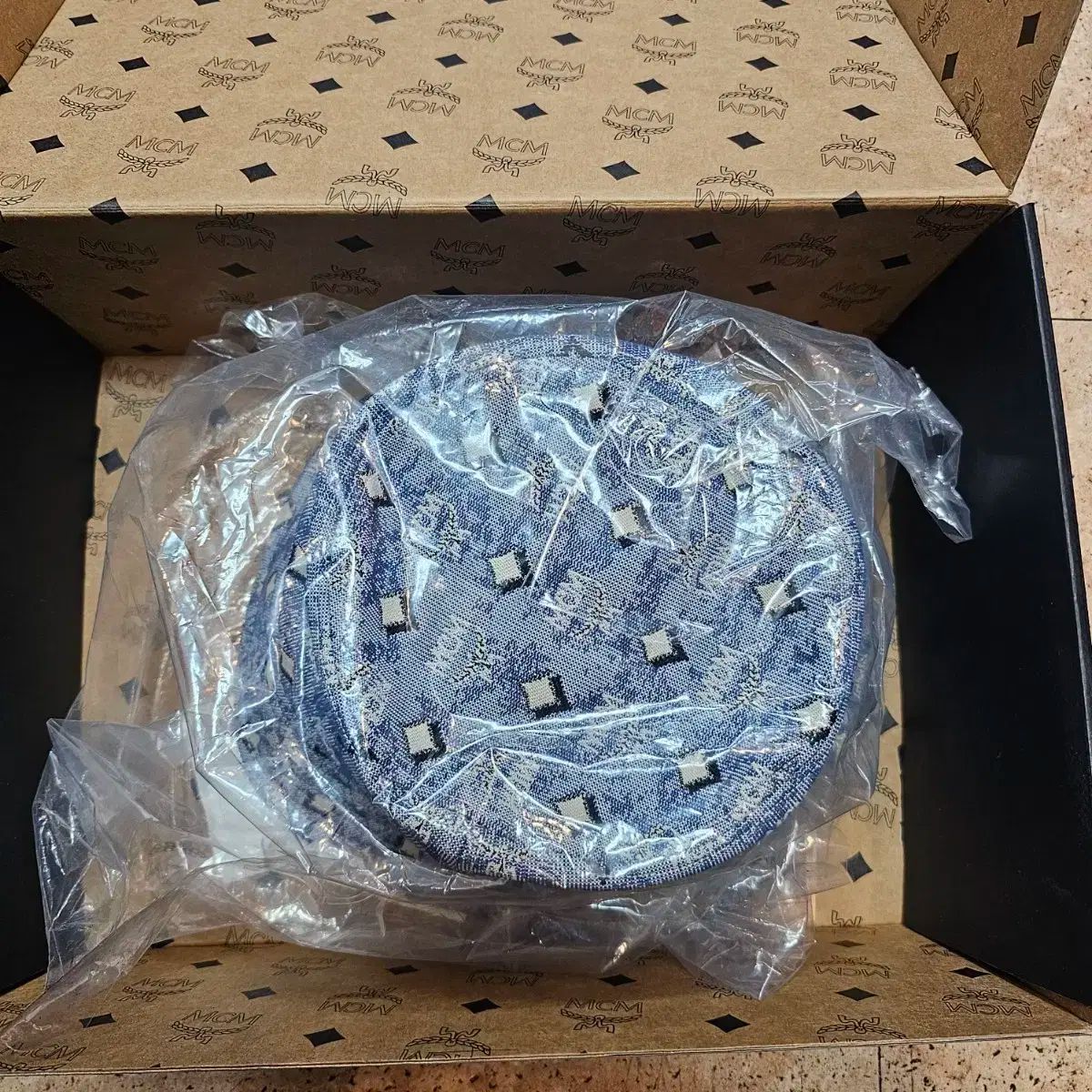 MCM バケットハット ブルー パータン フルセット