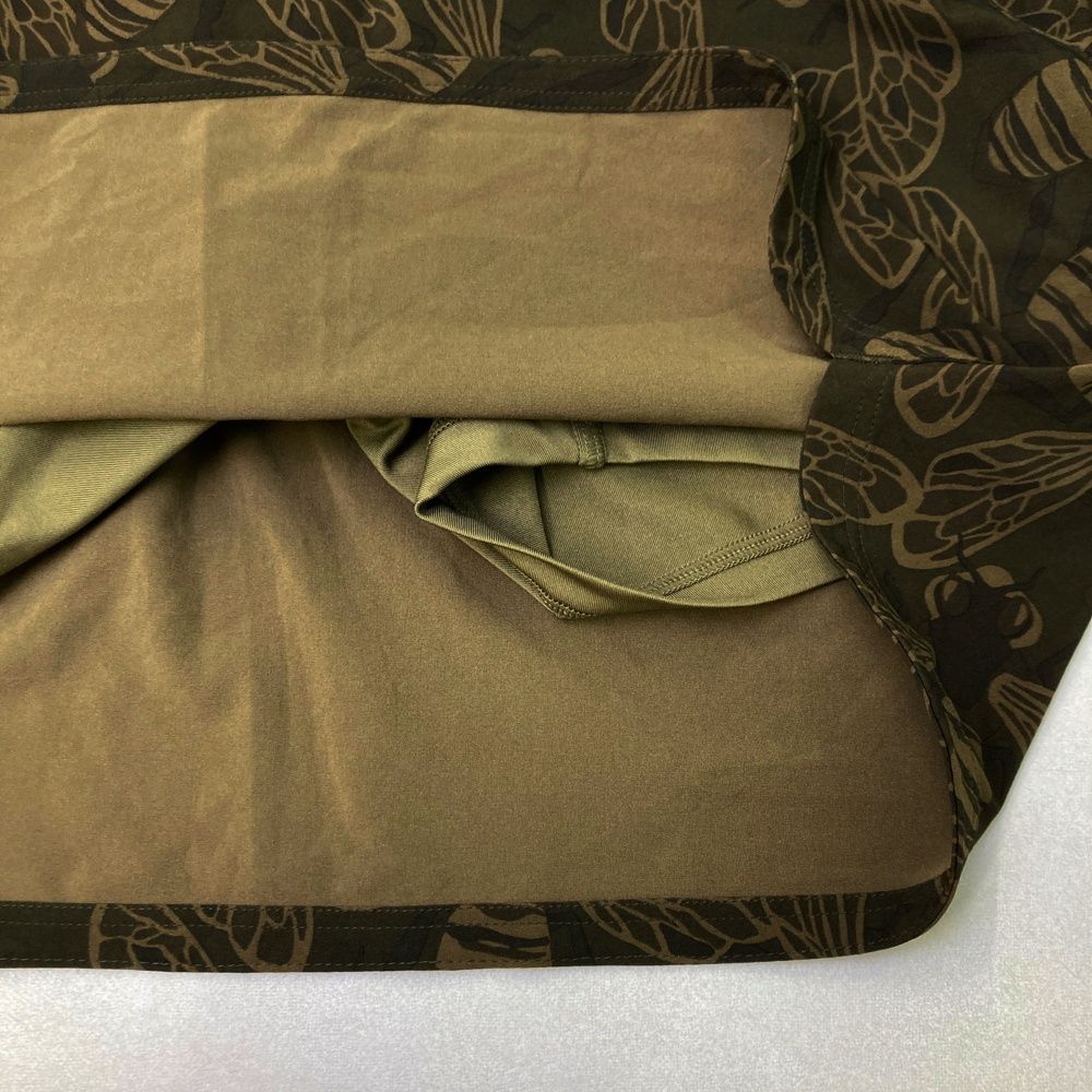  サイズ XS RLX ラルフローレン インナー付 ストレッチスカート 総柄 カーキ系 ゴルフウェア レディース ストスト スカート レディースウェア