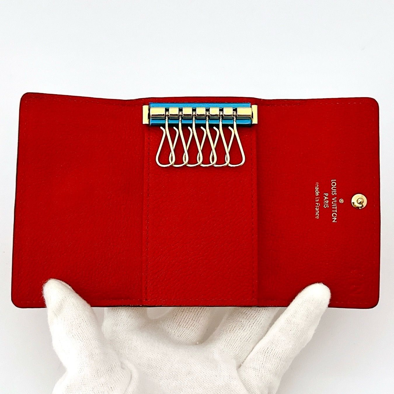 ルイヴィトン キーケース 6連 アンプラント 赤 レッド 箱付き - メルカリ