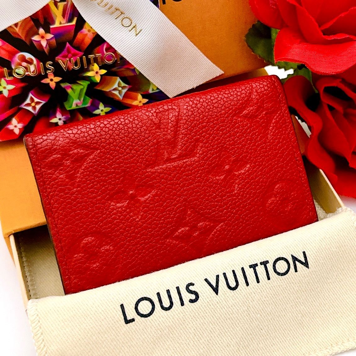 ルイヴィトン キーケース 6連 アンプラント 赤 レッド 箱付き - メルカリ