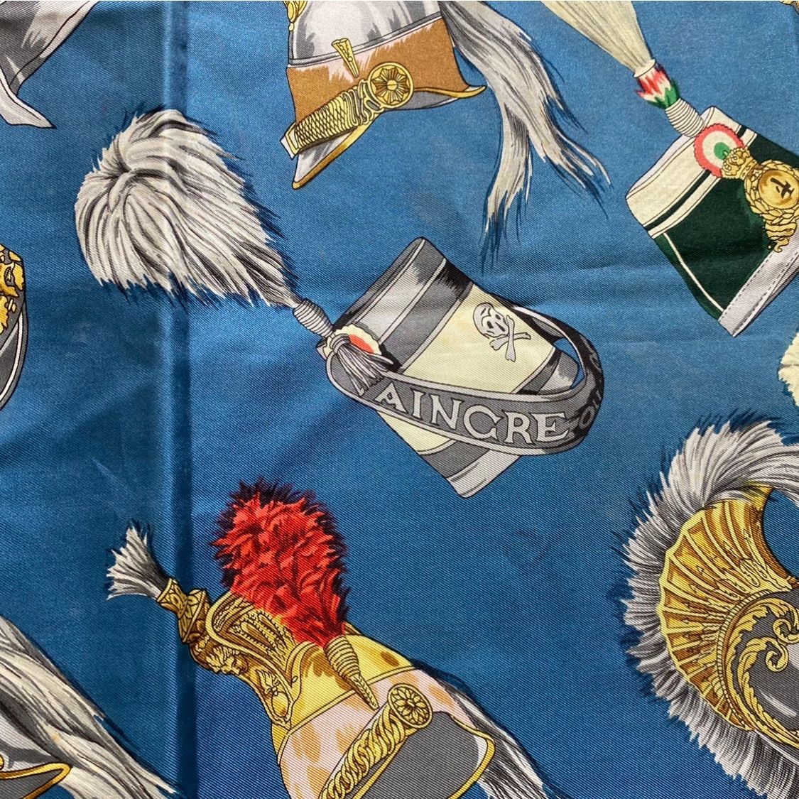 軍帽モチーフ シルクスカーフ