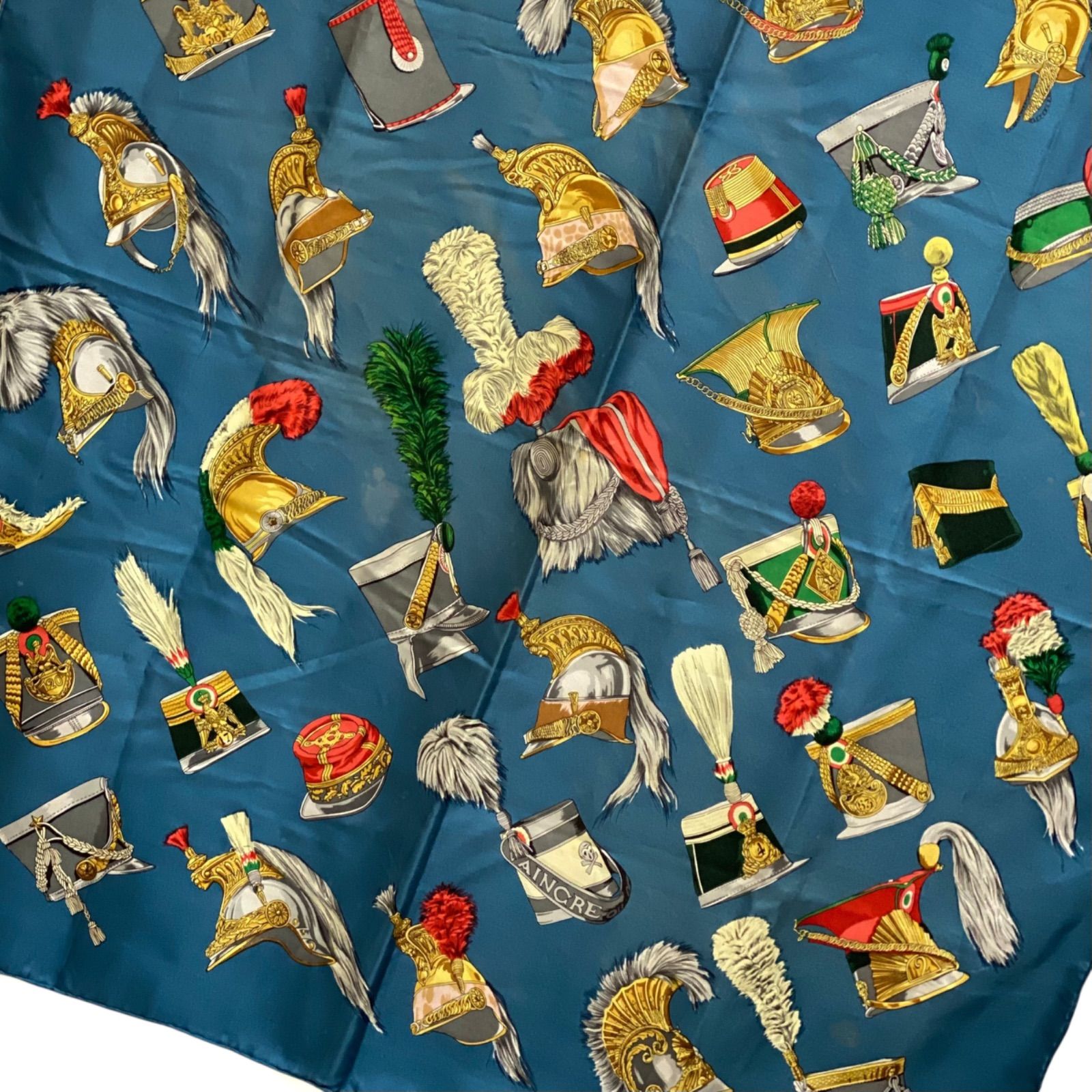 エルメス カレ90 軍帽モチーフ シルクスカーフ HERMES VINTAGE AC 0085