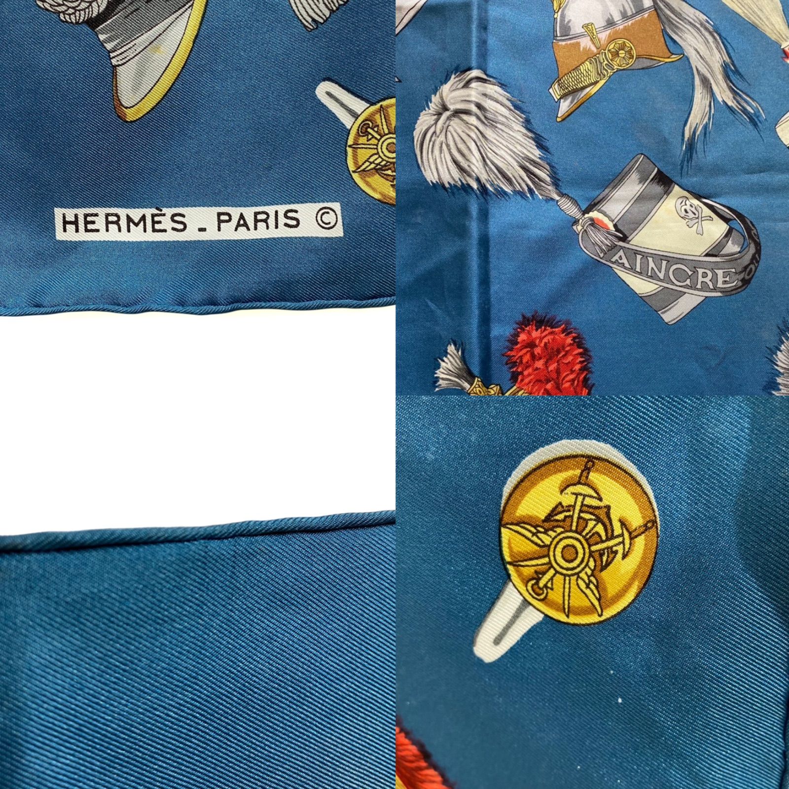 HERMES シルクスカーフ カレ90 BRANDENBURG ヴィンテージ HERMES
