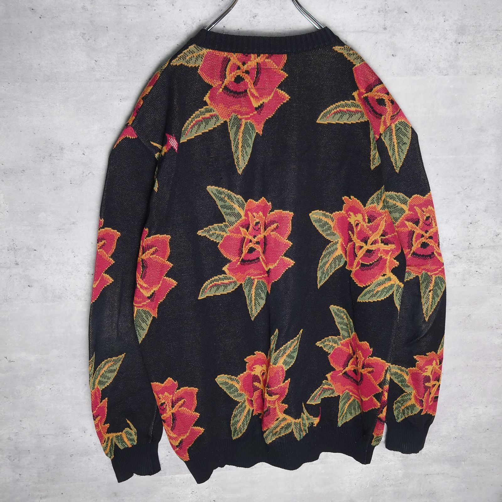 ✨WACKO MARIA ワコマリア XLサイズ 花 柄 バラ 厚手 ニット セーター