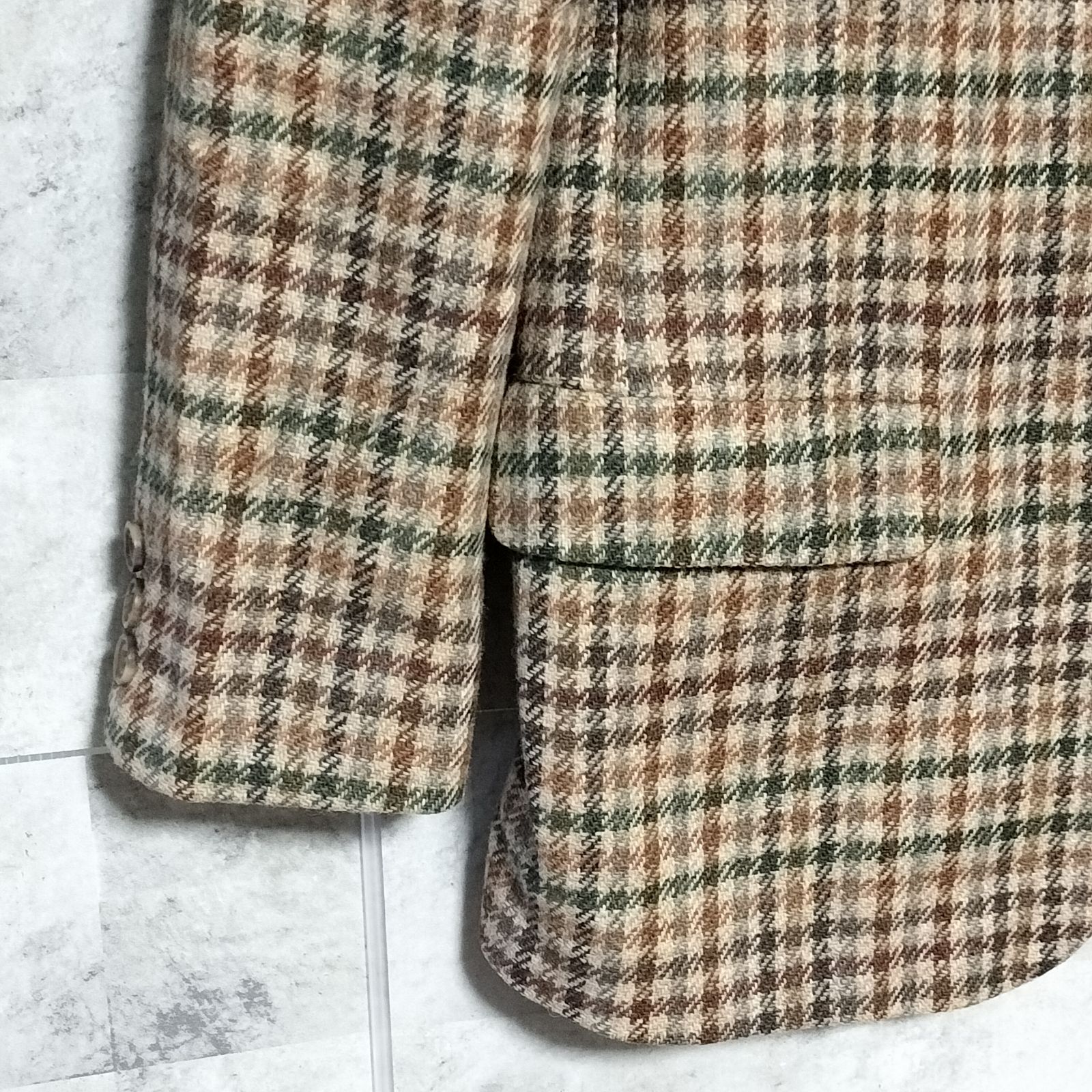 【美品】Brooks Brothers 1818 テーラードジャケット ベージュ 古着 ブルックスブラザーズ Brooks Brothers Est.1818 ガンクラブ