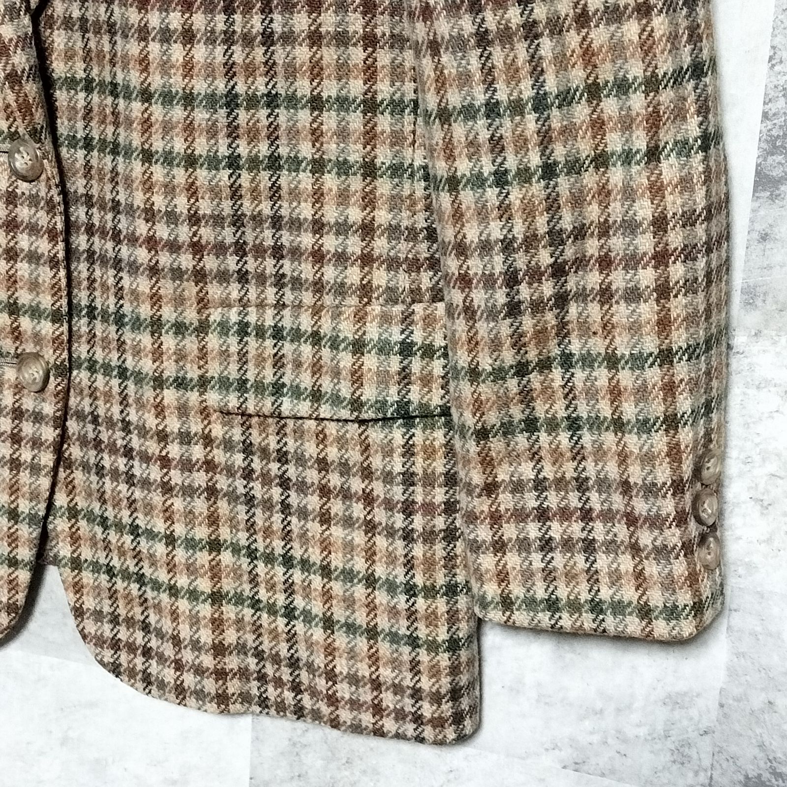 美品】BROOKS BROTHERS ウール チェック柄 テーラードジャケット 9AR M