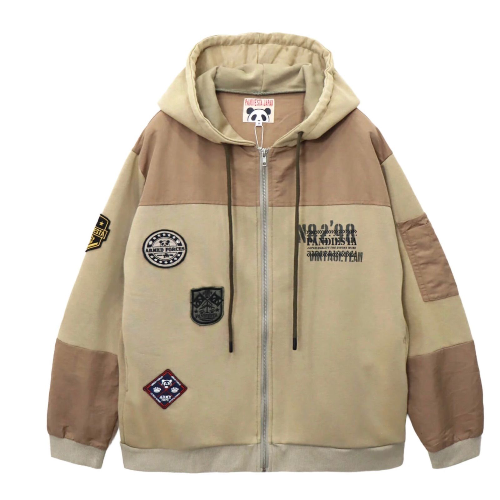 【美品】PANDIESTA JAPAN ミリタリー切替フルジップパーカー XL 美品】PANDIESTA JAPAN ミリタリー切替フルジップパーカー XL 【公式通販】
