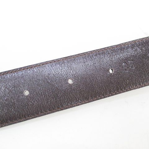  ヴァレンティノ ヴァレンチノ ベルト レザー 85 茶系 ブラウン イタリア製 トップ式 バックル 小物 無地 ベルト 小物