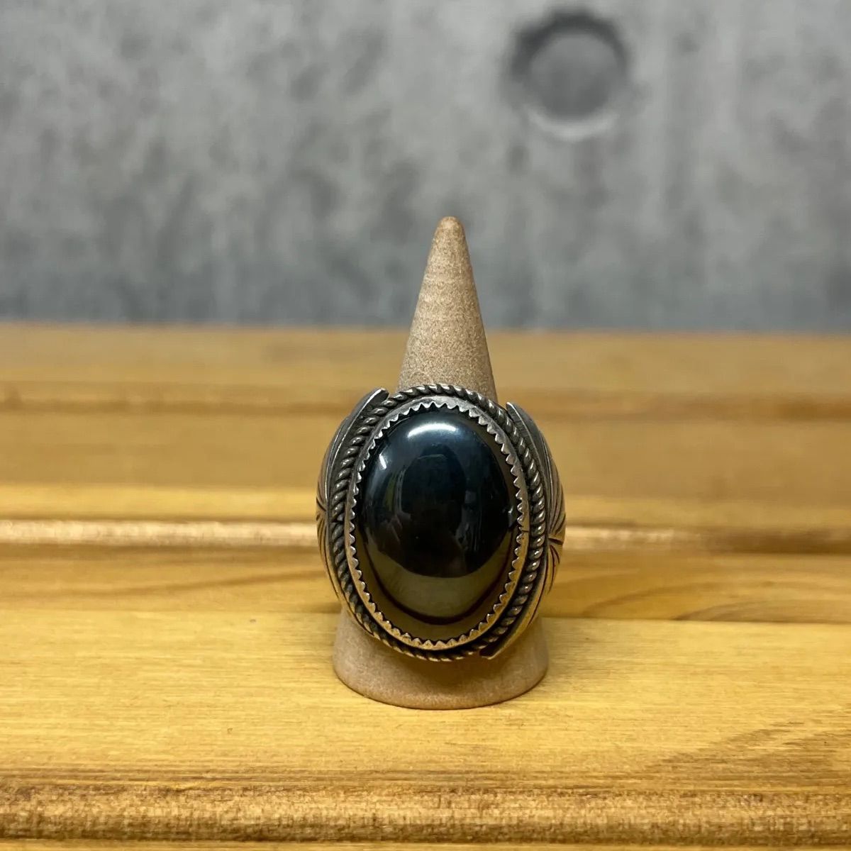 Navajo Billy Slim ナバホ族 ビリースリム インディアンジュエリー オニキス ヘマタイト リング