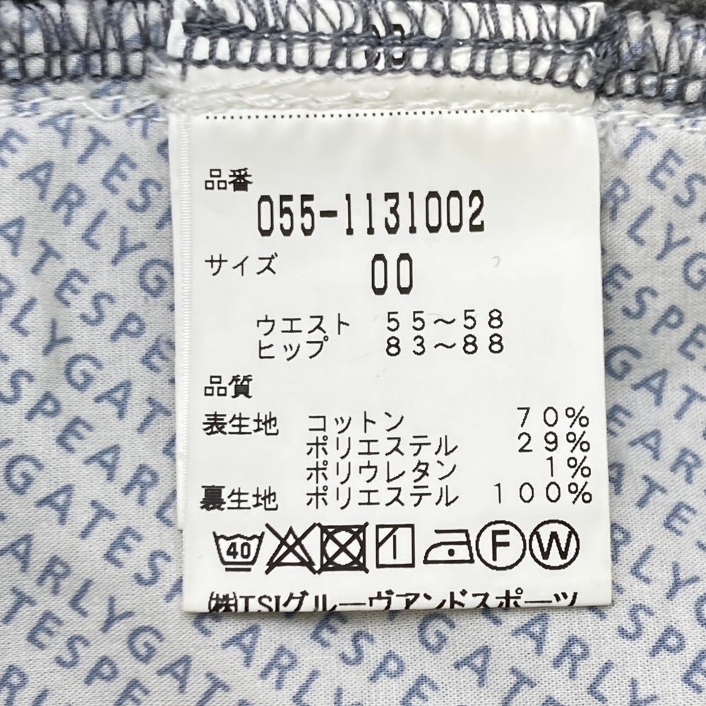 サイズ：00 PEARLY GATES パーリーゲイツ 裏地付 ストレッチパンツ