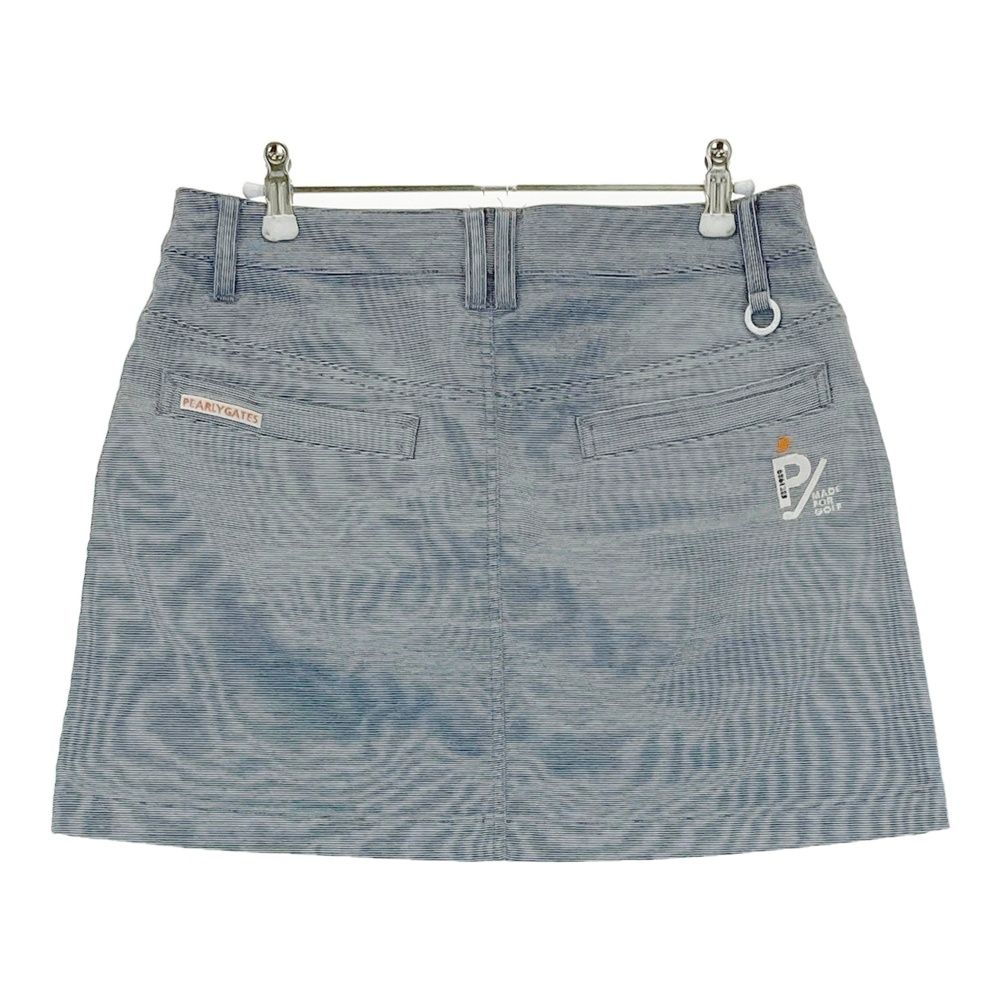 サイズ 1 PEARLY GATES パーリーゲイツ ストレッチ スカート ボーダー柄 ネイビー系 ゴルフウェア レディース ストスト