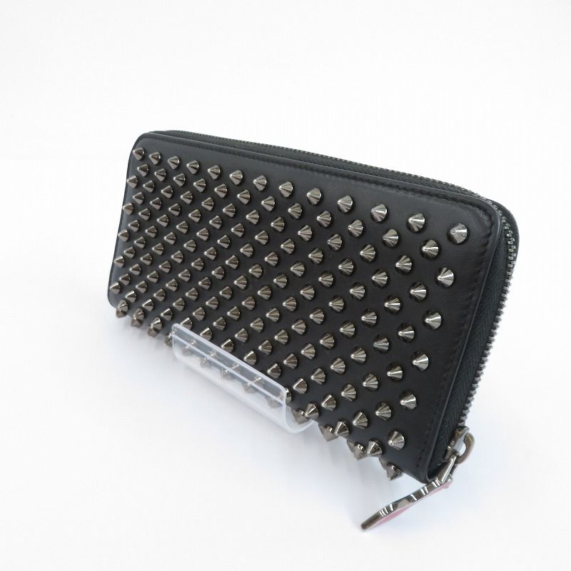 瀬戸大橋店 Christian Louboutin クリスチャンルブタン 長財布 パネトーネ スパイク スタッズ 1175099 ブラック 125