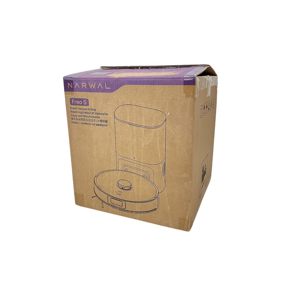 Narwal YJCC 032 Freo S ロボット掃除機 ホワイト 吸引 水拭き 2 in 1 絡まないブラシ 自動ゴミ収集機能 ナワール