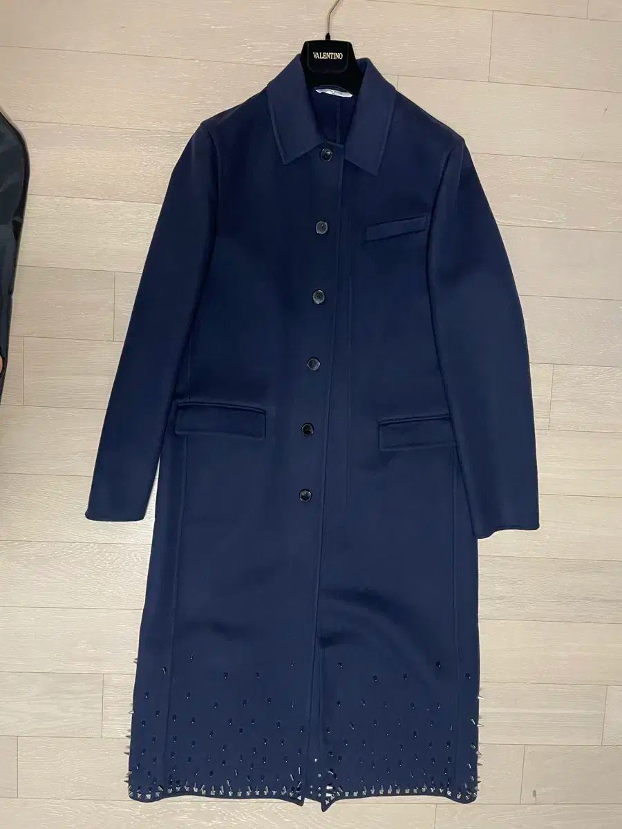 ヴァレンティノ スタッズ ロング コート カシミア ハンドメイド