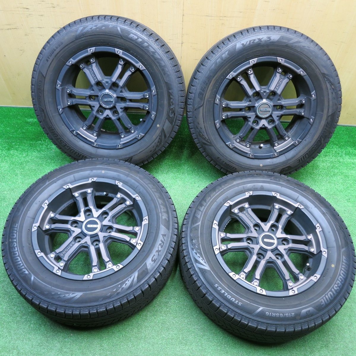バリ溝 21年 9分 RAYS DAYTONA FDX 215 65 R 16 スタッドレス ブリヂストン ブリザック VRX 3 レイズ デイトナ 16インチ PCD 139 7 6 H ス